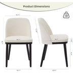 Chaises de salle à manger capitonnées, chaises de cuisine modernes avec coussins épais