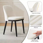 Chaises de salle à manger capitonnées, chaises de cuisine modernes avec coussins épais