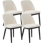 Chaises de salle à manger capitonnées, chaises de cuisine modernes avec coussins épais
