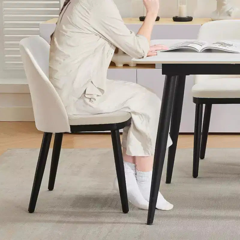 Chaises de salle à manger capitonnées, chaises de cuisine modernes avec coussins épais