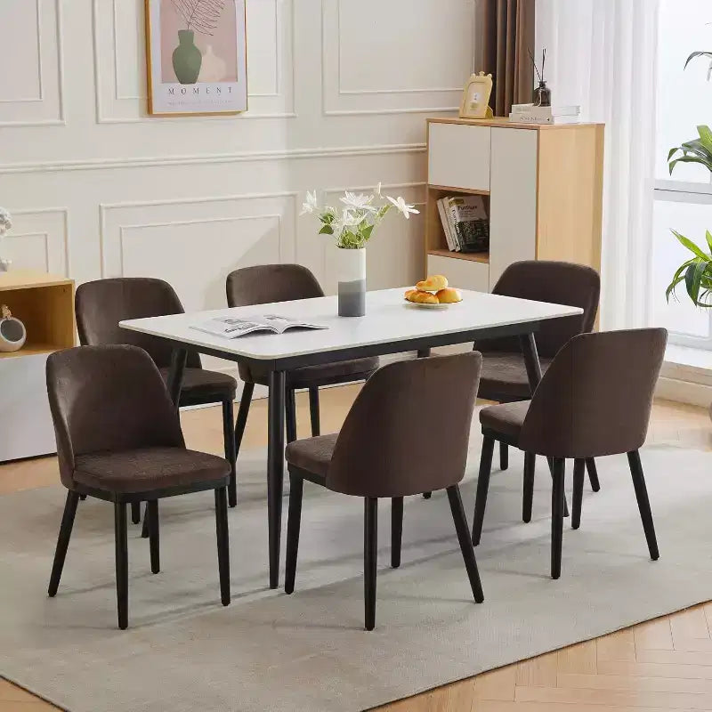 Chaises de salle à manger capitonnées, chaises de cuisine modernes avec coussins épais