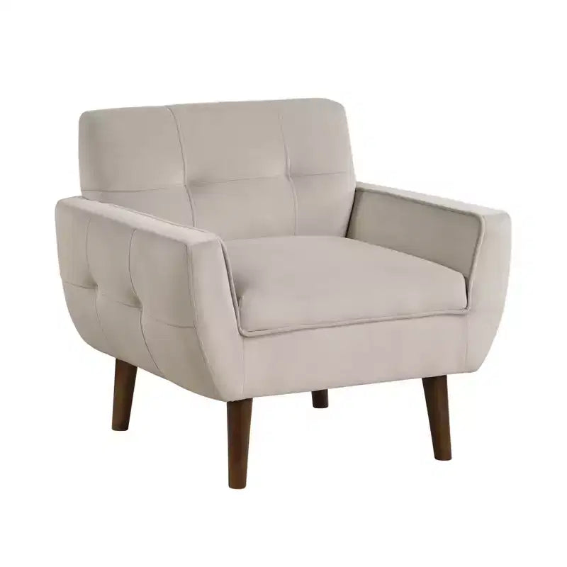 Fauteuil d'appoint moderne Okak 1 pièce, fauteuil de salon avec dossier rembourré en velours, fauteuil touffeté pour la lecture et les loisirs avec assise et dossier rembourrés