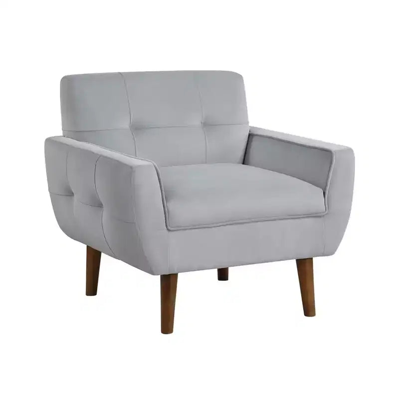 Fauteuil d'appoint moderne Okak 1 pièce, fauteuil de salon avec dossier rembourré en velours, fauteuil touffeté pour la lecture et les loisirs avec assise et dossier rembourrés