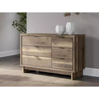 Signature Design by Ashley Darcalli Commode moderne à 6 tiroirs – Meuble de rangement de style Mid-Century – Fini noyer brun