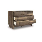 Signature Design by Ashley Darcalli Commode moderne à 6 tiroirs – Meuble de rangement de style Mid-Century – Fini noyer brun