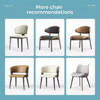 Luck Live Chaises de Salle à Manger Modernes Lot de 2 Chaises d'Extérieur / Chaises sans Accoudoirs Marron & Structure Métallique