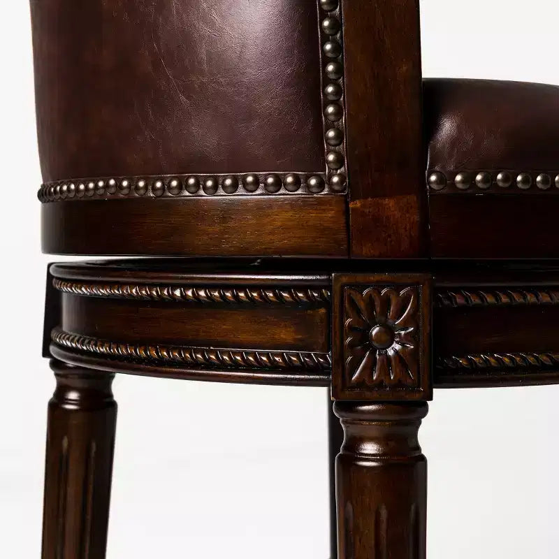 Tabourets de bar pivotants Maven Lane Pullman hauteur comptoir avec similicuir