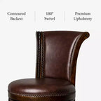 Tabourets de bar pivotants Maven Lane Pullman hauteur comptoir avec similicuir