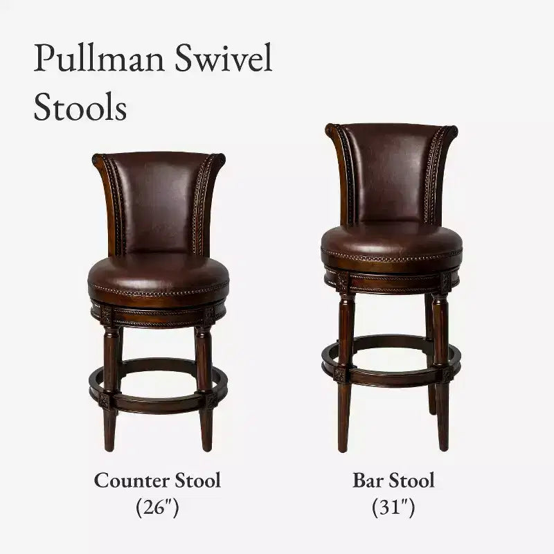 Tabourets de bar pivotants Maven Lane Pullman hauteur comptoir avec similicuir