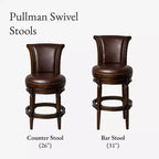 Tabourets de bar pivotants Maven Lane Pullman hauteur comptoir avec similicuir