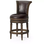 Tabourets de bar pivotants Maven Lane Pullman hauteur comptoir avec similicuir