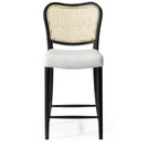 Tabouret de comptoir Maven Lane Vera avec revêtement en tissu, hauteur d'assise de 66 cm
