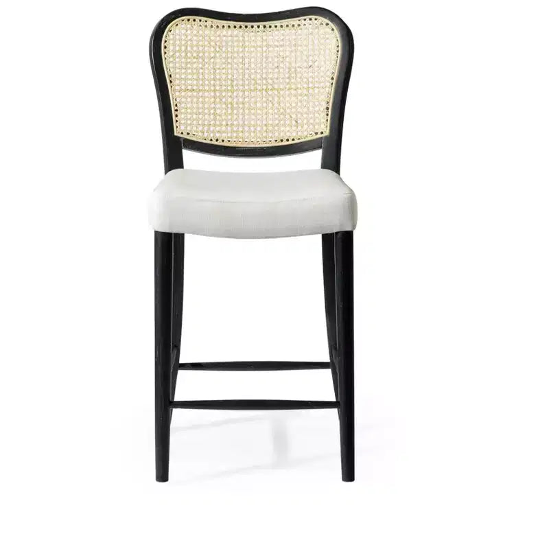 Tabouret de comptoir Maven Lane Vera avec revêtement en tissu, hauteur d'assise de 66 cm