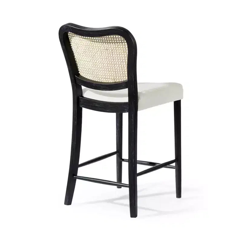 Tabouret de comptoir Maven Lane Vera avec revêtement en tissu, hauteur d'assise de 66 cm