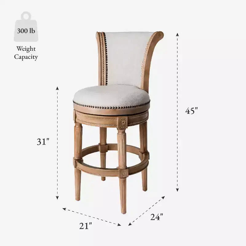 Tabourets de bar pivotants Maven Lane Pullman en tissu