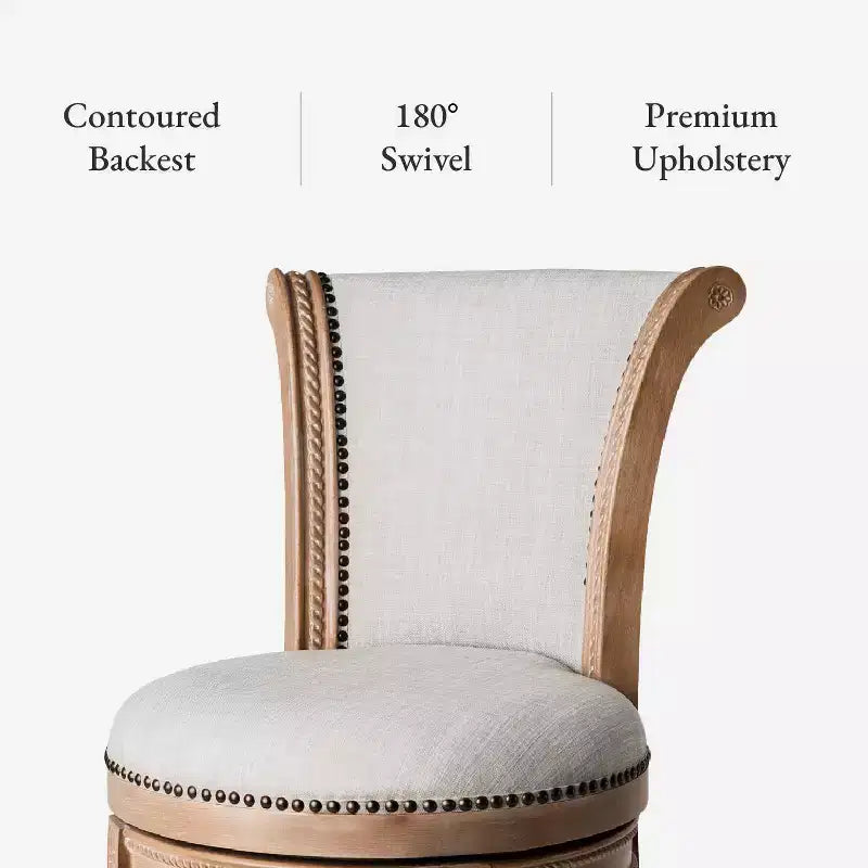 Tabourets de bar pivotants Maven Lane Pullman en tissu