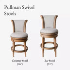 Tabourets de bar pivotants Maven Lane Pullman en tissu