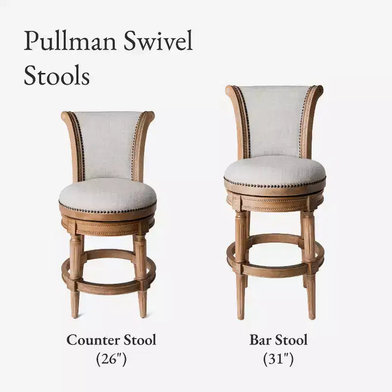 Tabourets de bar pivotants Maven Lane Pullman en tissu