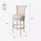Tabourets de bar pivotants Maven Lane Pullman en tissu