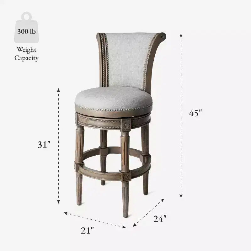 Tabourets de bar pivotants Maven Lane Pullman en tissu