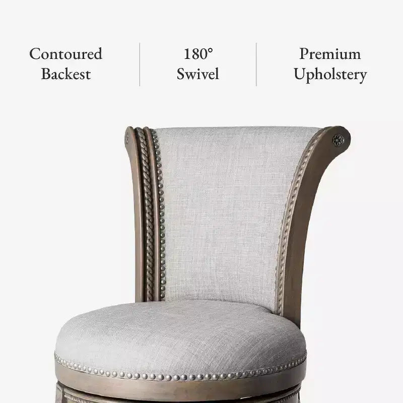 Tabourets de bar pivotants Maven Lane Pullman en tissu