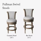 Tabourets de bar pivotants Maven Lane Pullman en tissu