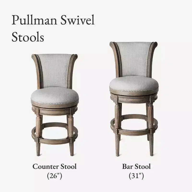 Tabourets de bar pivotants Maven Lane Pullman en tissu