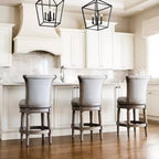 Tabourets de bar pivotants Maven Lane Pullman en tissu