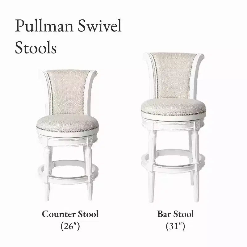 Tabourets de bar pivotants Maven Lane Pullman en tissu