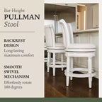 Tabourets de bar pivotants Maven Lane Pullman en tissu