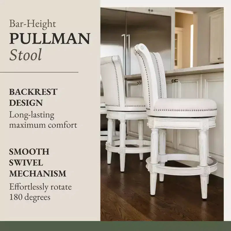 Tabourets de bar pivotants Maven Lane Pullman en tissu