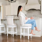 Tabourets de bar pivotants Maven Lane Pullman en tissu