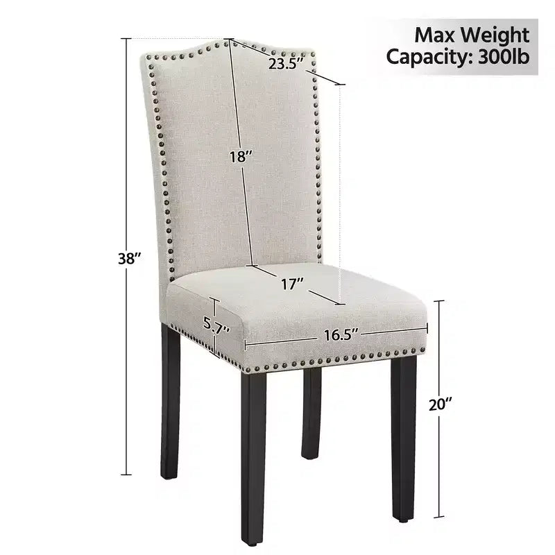Yaheetech Lot de 4 chaises de salle à manger modernes rembourrées pour salon, salle à manger, maison, cuisine