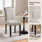Yaheetech Lot de 4 chaises de salle à manger modernes rembourrées pour salon, salle à manger, maison, cuisine