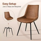 Yaheetech Lot de 4 chaises de salle à manger style urbain avec pieds en métal pour cuisine, salle à manger, salon, bureau