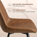 Yaheetech Lot de 4 chaises de salle à manger style urbain avec pieds en métal pour cuisine, salle à manger, salon, bureau