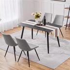 Yaheetech Lot de 4 chaises de salle à manger style urbain avec pieds en métal pour cuisine, salle à manger, salon, bureau