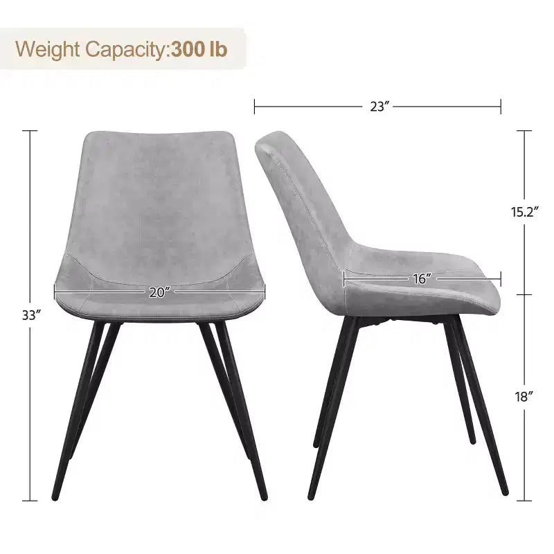 Yaheetech Lot de 4 chaises de salle à manger style urbain avec pieds en métal pour cuisine, salle à manger, salon, bureau