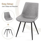 Yaheetech Lot de 4 chaises de salle à manger style urbain avec pieds en métal pour cuisine, salle à manger, salon, bureau