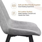 Yaheetech Lot de 4 chaises de salle à manger style urbain avec pieds en métal pour cuisine, salle à manger, salon, bureau