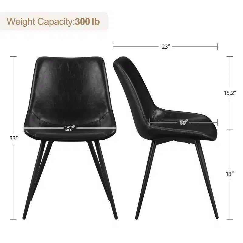 Yaheetech Lot de 4 chaises de salle à manger style urbain avec pieds en métal pour cuisine, salle à manger, salon, bureau