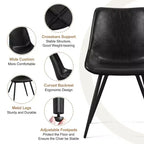 Yaheetech Lot de 4 chaises de salle à manger style urbain avec pieds en métal pour cuisine, salle à manger, salon, bureau