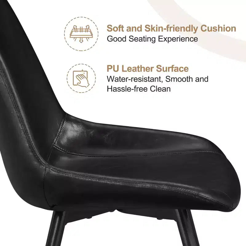 Yaheetech Lot de 4 chaises de salle à manger style urbain avec pieds en métal pour cuisine, salle à manger, salon, bureau