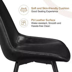 Yaheetech Lot de 4 chaises de salle à manger style urbain avec pieds en métal pour cuisine, salle à manger, salon, bureau