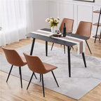Yaheetech Lot de 4 chaises de salle à manger style urbain avec pieds en métal pour cuisine, salle à manger, salon, bureau