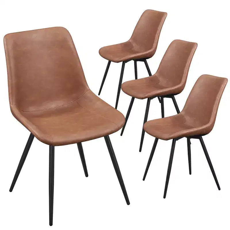 Yaheetech Lot de 4 chaises de salle à manger style urbain avec pieds en métal pour cuisine, salle à manger, salon, bureau