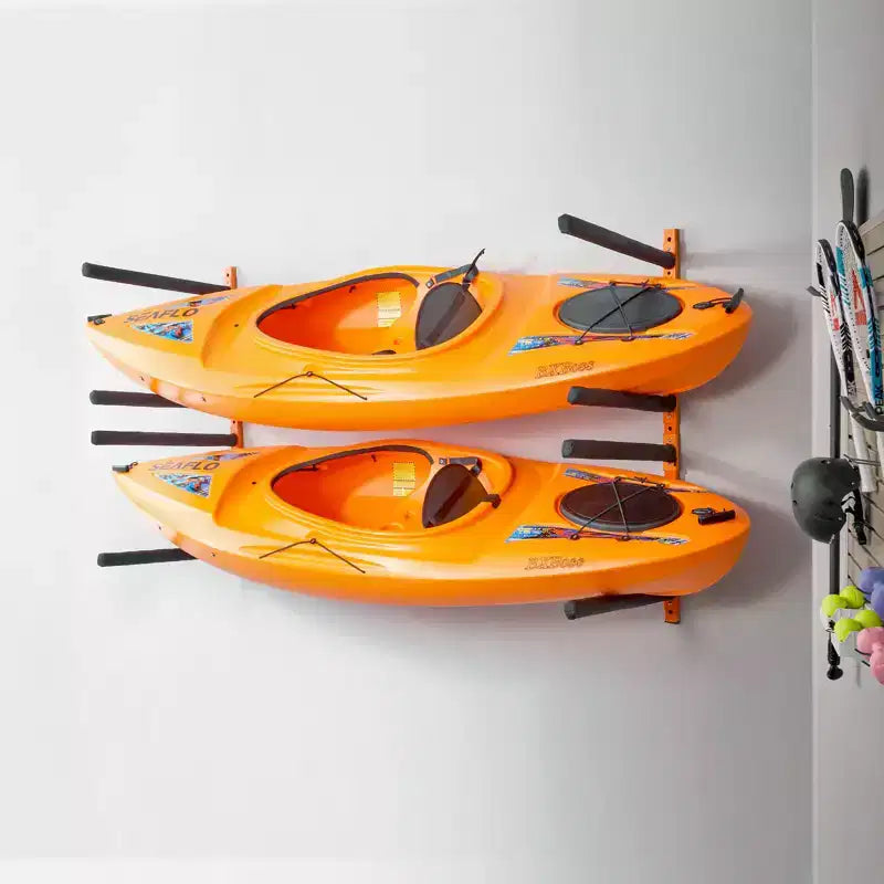 Porte-kayaks muraux VEVOR, supports muraux pour 4 kayaks, canoës et planches à pagaie, crochets de rangement pour kayak avec bras rembourrés réglables