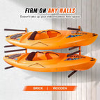 Porte-kayaks muraux VEVOR, supports muraux pour 4 kayaks, canoës et planches à pagaie, crochets de rangement pour kayak avec bras rembourrés réglables