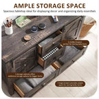 Commode de ferme SinCiDo 48 avec 4 tiroirs et 2 portes de grange, commode et meuble TV rustique avec étagère réglable pour le salon