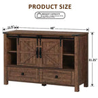 Commode de ferme SinCiDo 48 avec 4 tiroirs et 2 portes de grange, commode et meuble TV rustique avec étagère réglable pour le salon